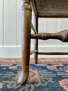 An Early English Spoon Foot Elm Country Chair c1720