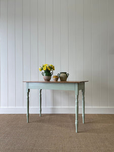 An English Country Pine Painted Side Table or Desk c1890