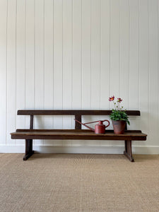 An Antique English Pine Railway Bench