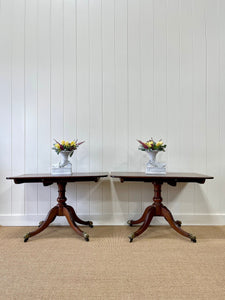 An English Mahogany Demi Lune Pair or Flip-top Breakfast Table c1810