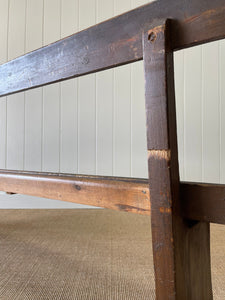 An Antique English Pine Railway Bench