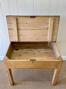 Antique English Pine Architect's Desk or Potting Bench c1880