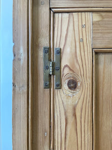 Antique English Country Pine Hanging Corner Cupboard c1850