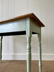 An English Country Pine Painted Side Table or Desk c1890