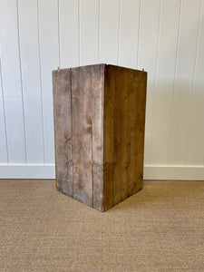 Antique English Country Pine Hanging Corner Cupboard c1850