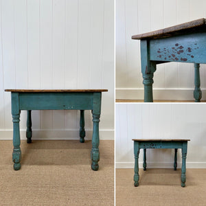 An English Country Pine Painted Dining Table c1890