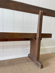 An Antique English Pine Railway Bench