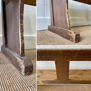 An Antique English Pine Railway Bench