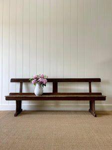 An Antique English Pine Railway Bench