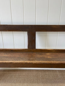 An Antique English Pine Railway Bench