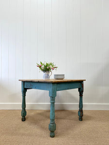 An English Country Pine Painted Dining Table c1890