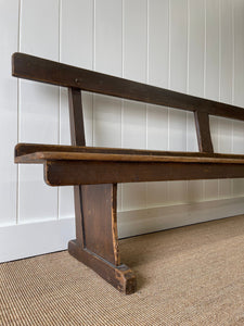 An Antique English Pine Railway Bench