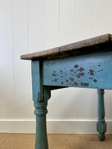 An English Country Pine Painted Dining Table c1890