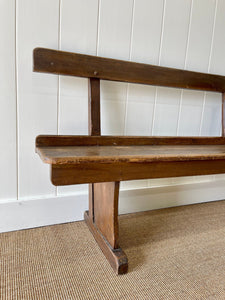An Antique English Pine Railway Bench