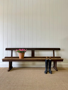 An Antique English Pine Railway Bench