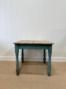 An English Country Pine Painted Dining Table c1890