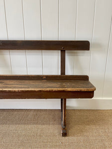 An Antique English Pine Railway Bench