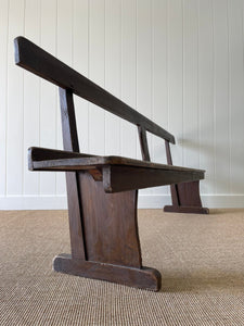 An Antique English Pine Railway Bench
