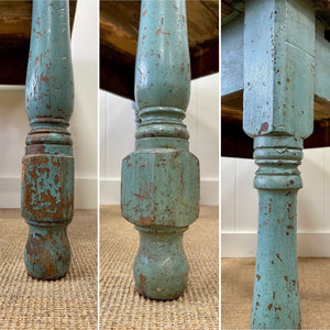 An English Country Pine Painted Dining Table c1890