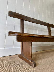 An Antique English Pine Railway Bench