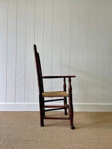 An English Country Yorkshire Oak and Elm Ladder Back Chair c1850