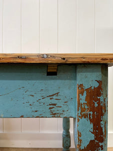 An English Country Pine Painted Dining Table c1890
