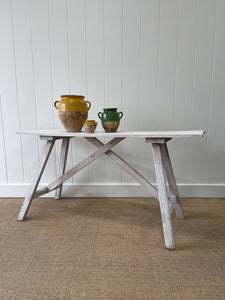An Antique Large French Bleached Washboard Table c1890