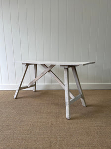 An Antique Large French Bleached Washboard Table c1890