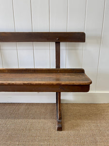 An Antique English Pine Railway Bench