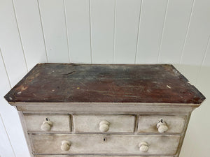 A Stately Antique English Painted Highboy c1790
