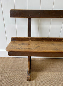 An Antique English Pine Railway Bench