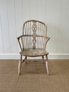 A Delightfully Weathered Antique English Windsor Chair c1890