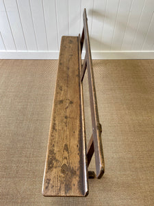 An Antique English Pine Railway Bench