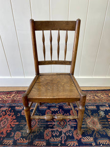 An Early English Spoon Foot Elm Country Chair c1720