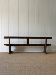 An Antique English Pine Railway Bench
