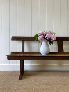 An Antique English Pine Railway Bench