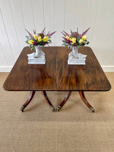 An English Mahogany Demi Lune Pair or Flip-top Breakfast Table c1810