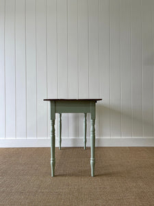 An English Country Pine Painted Side Table or Desk c1890