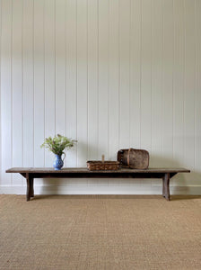 An Antique French Country Bench 10 Feet Long