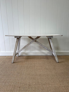 An Antique Large French Bleached Washboard Table c1890