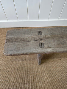 An Antique French Country Bench 10 Feet Long