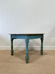 An English Country Pine Painted Dining Table c1890