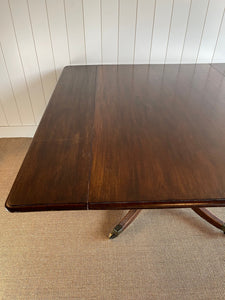 An English Mahogany Drop Leaf Pedestal Breakfast Table c1820