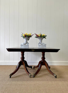 An English Mahogany Demi Lune Pair or Flip-top Breakfast Table c1810