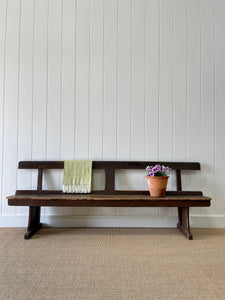 An Antique English Pine Railway Bench