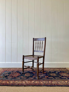 An Early English Spoon Foot Elm Country Chair c1720