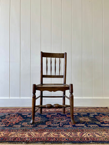 An Early English Spoon Foot Elm Country Chair c1720