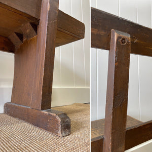 An Antique English Pine Railway Bench