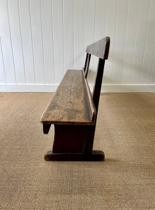 An Antique English Pine Railway Bench
