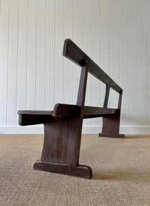 An Antique English Pine Railway Bench